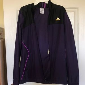 Purple adidas windbreaker